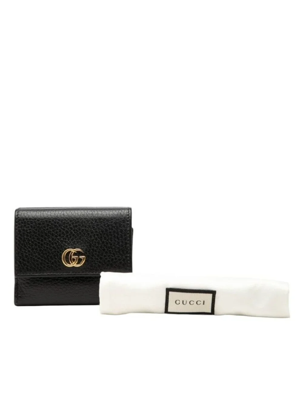 ★SOLD★ Gucci GG Marmont Trifold Wallet Compact Black Leather - Picture 8 of 8